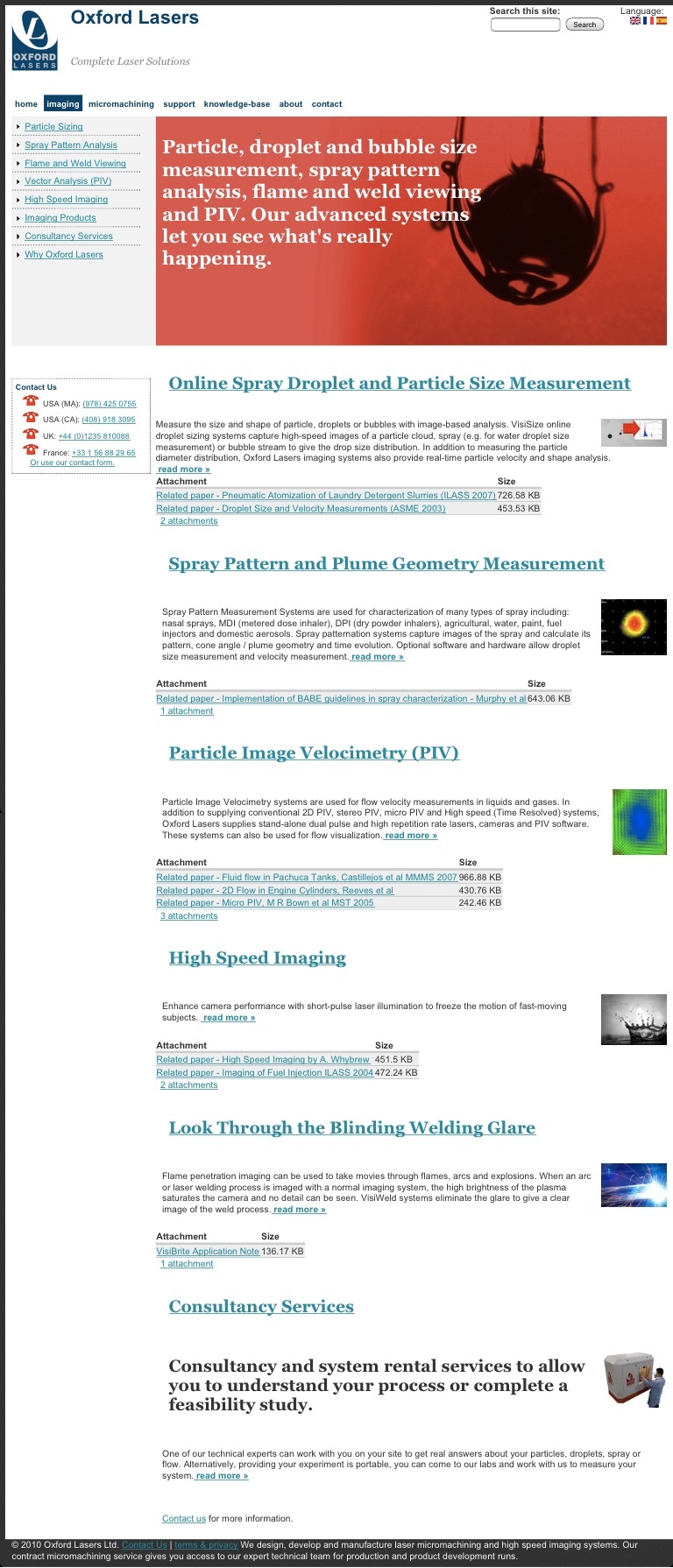 Imaging home page